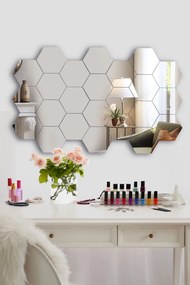 Zrkadlo Hexagonia (strieborná). Akcia -12%. Vlastná spoľahlivá doprava až k Vám domov. 1127590