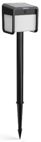 Philips Ezra UltraEfficient Solar LED stĺpik sosenzorom čierny, 1,8 W, 250/25 lm, 3000 K