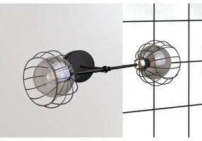 Nástenné svietidlo SOLO BLACK 2xE27/60W/230V čierna/zlatá