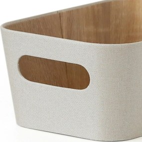 Kitchisimo Set 2 úložných košíkov 26 × 18 × 11 cm, krémová, S