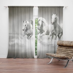 Sablio Záves Biele kone: 2 ks 140x250 cm