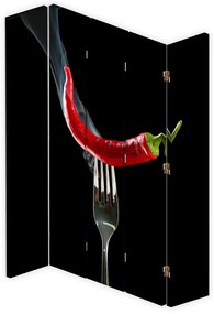 Gario Paraván Chilli papričky na vidličke Rozmery: 180 x 170 cm, Prevedenie: Otočný paraván 360°