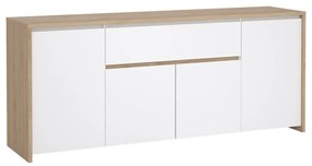 Biela/v prírodnej farbe komoda v dekore duba 197x84x48 cm Next – Tvilum