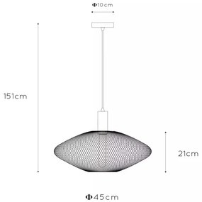 Lucide 21423/45/02 - Luster na lanku MESH 1xE27/40W/230V