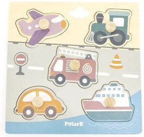 Viga Drevené puzzle - vozidlá