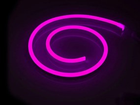ECOLIGHT LED pásik NEON - 230V - 1m - 8W/m - IP68 - vodotesný - ružová