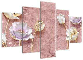 Obraz zlatých tulipánov