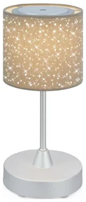 Brilo - LED Stmievateľná nabíjacia stolná lampa LOLE LED/3W/5V IP44 strieborná BL1883