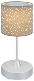 Brilo - LED stmievateľná nabíjacia stolná lampa LOLE LED/3W/5V IP44 strieborná