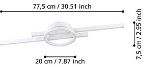 Eglo 900952- LED RGBW Stmievateľné stropné svietidlo AMANDOLO 23,5W/230V biela + DO
