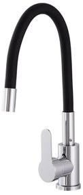 Gamma Flex 2000, stojanková drezová batéria s flexibilným ramenom, čierna-chrómová, GMA-BFX-2000CH