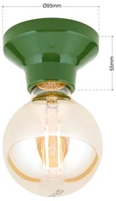Orion - Stropné svietidlo FROST 1xE27/60W/230V zelené