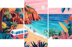 Obraz - Karavan pri oceáne (90x60 cm)
