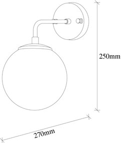 Nástenná lampa Viran retro zlatá/číre sklo