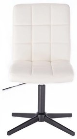 LuxuryForm DESIGN Stolička TOLEDO na čiernom kríži - biela