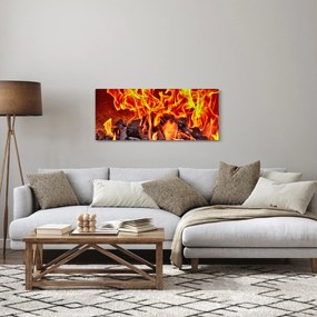 Obraz horiacich uhlíkov (120x50 cm)