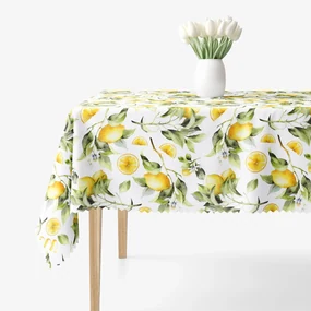 Goldea hranatý teflónový obrus - citróny 140 x 220 cm