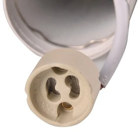 Luster na lanku BAMBOO 1xGU10/10W/230V biela