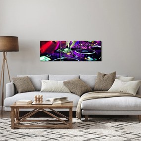 Obraz - DJ (s hodinami) (90x30 cm)