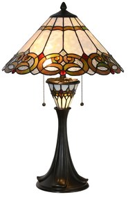 Stolná Tiffany lampa Bretzel - Ø 40 * 61 cm