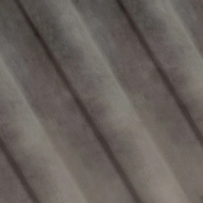 Šedohnedé zatemňovacie závesy s aplikáciou v hornej časti 140 x 250 cm