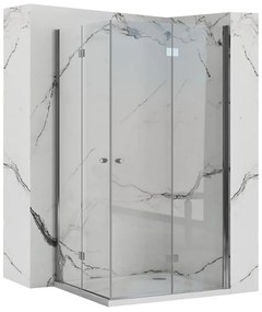 Rea Fold N2, sprchový kút so skladacími dverami 70(dvere) x 70(dvere), 6mm číre sklo, chrómový profil, REA-K1950