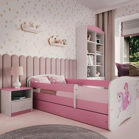 XXXLutz POSTEĽ PRE DETI A MLÁDEŽ 80/160 cm, biela, pink MID.YOU - Detské izby - 002142000248