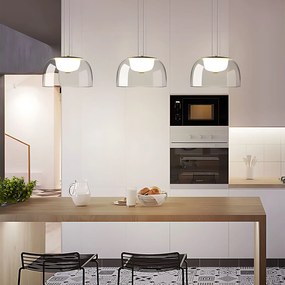 Závesný LED luster APP1690-1PC B číry/neutrálna biela