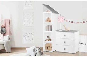 Komoda PABIS 87x83 cm biela/šedá