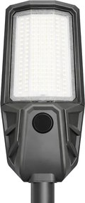 LED stmievateľná pouličná lampa so senzorom a solárnym panelom KOBRA 400 W / 24 000 mAh IP65 antracit + diaľkové ovládanie