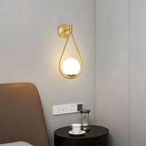 Toolight Toolight, nástenné svietidlo 1xE27, G094-1W, zlatá-biela, OSW-09719