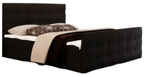 Manželská posteľ Boxspring 200 cm Milagros 2 (čierna) (s matracom a úložným priestorom). Akcia -20%. Vlastná spoľahlivá doprava až k Vám domov. 1047240