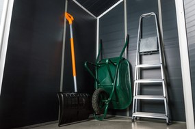 Záhradný domček G21 Boston 670 - 241 x 278 cm, plastový, šedý