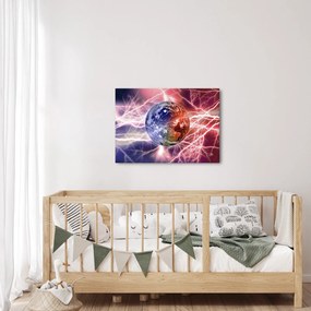 Obraz - Zemeguľa pod prúdom (70x50 cm)
