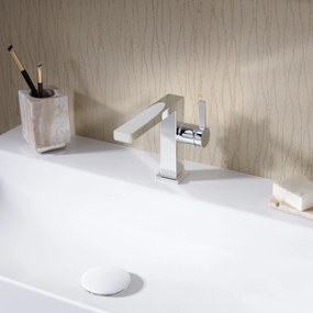 Hansgrohe Tecturis E, páková umývadlová batéria 110 Fine CoolStart EcoSmart+ s odtokovou garnitúrou, chrómová, HAN-73023000