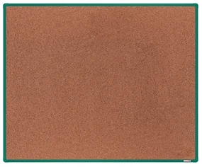 Korková nástenka boardOK v hliníkovom ráme, 1500 x 1200 mm, zelený rám