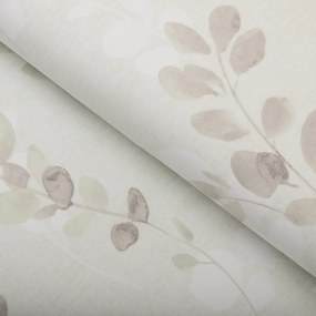 Biante Bavlnený behúň na stôl Sandra SA-681 Eukalyptové listy na svetlom pastelovo zelenom 35x140 cm