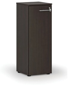 Nízka kancelárska skriňa s dverami PRIMO WOOD, 1087 x 400 x 420 mm, wenge
