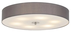 Rustikálne stropné svietidlo sivé 70 cm - Drum