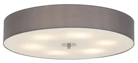 Rustikálne stropné svietidlo sivé 70 cm - Drum