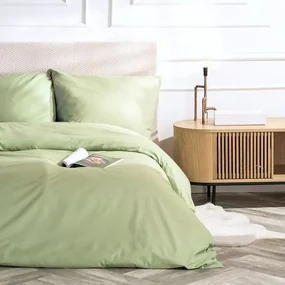 Bavlnené obliečky Matcha 200×220 + 2×70×90 cm – 100 % bavlna, zelené, elegantný dizajn