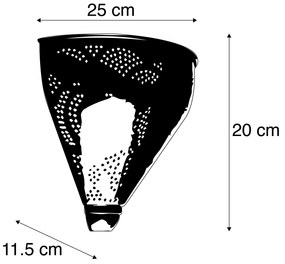 Orientálna nástenná lampa zlatá - Zayn