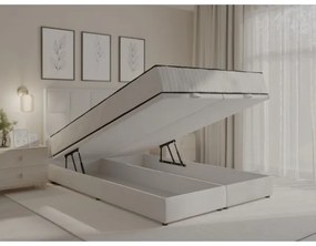 Čalúnená posteľ s matracmi a úložným priestorom GRACE 180x200 cm sivá