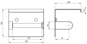 Deante ADR_N221 - Držiak toaletného papiera ROUND čierny