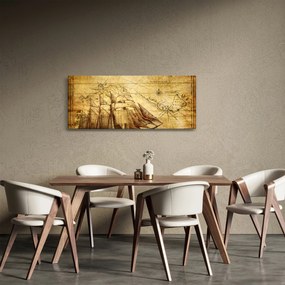 Obraz - Stará mapa (120x50 cm)