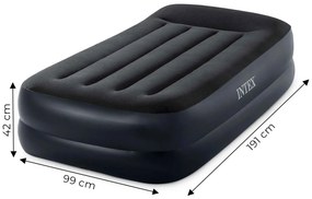 Nafukovací matrac pre jednu osobu 191x99x42 cm s integrovanou elektrickou pumpou INTEX 64122