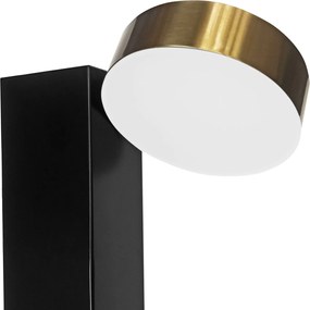 Toolight Toolight, LED nástenné svietidlo, 13W, APP1600-W, čierna-zlatá matná, OSW-01592