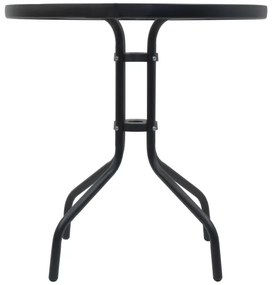 Záhradný stôl pr. 70 cm čierna