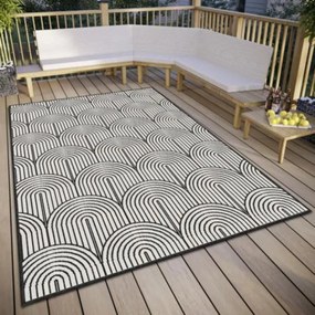 Čierno-biely vonkajší koberec 160x230 cm Pangli Black – Hanse Home