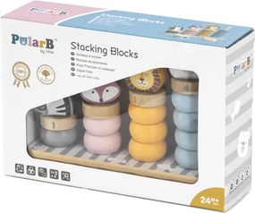 Vzdelávacia pyramída PolarB – drevená pyramída s číslami a zvieratkami
